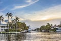 Luxory Waterfront Homes in Fort Lauderdale Royalty Free Stock Photo