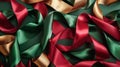 Luxry silky ribbon piles texture background