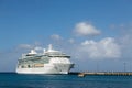 Luxur Cruise Ship at Pier on St Croix Royalty Free Stock Photo