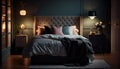 Luxuriate in the ambiance of a modern luxury bedroom. AI generated Royalty Free Stock Photo
