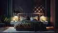 Luxuriate in the ambiance of a modern luxury bedroom. AI generated Royalty Free Stock Photo