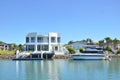 Luxuries houses along  the river in Australia Royalty Free Stock Photo