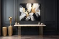 Luxurious Abstract Art: Vibrant Brushstrokes in Gold, Silver, and Pearl White
