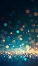 Luxurious Abstract Texture with Glowing Blue Bokeh Effect and Beautiful Glitter Reflections in Art Royalty Free Stock Photo
