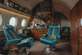 Luxurious Airplane salon. Generate Ai