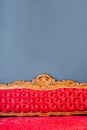 Luxurious antique red sofa