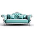 Luxurious, antique sofa on a white, isolated background. Old, palace furniture.