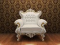 Luxurious armchair with decoration frame Royalty Free Stock Photo