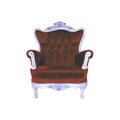 Luxurious armchair home with cliping part