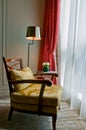 Luxurious armchair of a suite room Royalty Free Stock Photo