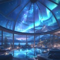 Luxurious Aurora Spa, The Ultimate Arctic Retreat Royalty Free Stock Photo