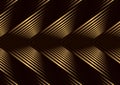 A luxurious background banner with triangle line on gold color