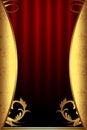 Luxurious Background in Red and Golden Colors