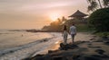 Luxurious Balinese Sunset: A Romantic Stroll By The Ocean