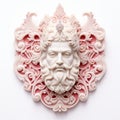 Luxurious Baroque Energy: Pink And Ivory Cameo Sculpture With Mythical Symbolism