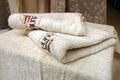 Luxurious bath towels Royalty Free Stock Photo