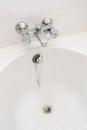 Luxurious bathtubs and faucets in the house. Royalty Free Stock Photo