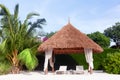 Luxurious beach hut in Zanzibar, Tanzania. Royalty Free Stock Photo