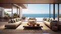 a luxurious beachfront villa with floor-to-ceiling windows