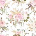 Luxurious beige trendy vector design floral print Royalty Free Stock Photo