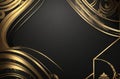 Luxurious Black and Gold Background: Elegance Defined.