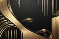 Luxurious Black and Gold Background: Elegance Defined.