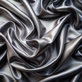 Luxurious Black Gray Satin Fabric Texture Royalty Free Stock Photo