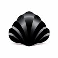 Luxurious Black Shell Logo On Clean White Background