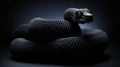 Luxurious Black Snake Sculpture By Japanese Artist Alexander Lurkers