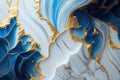 Luxurious blue and gold marble texture