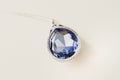 Luxurious blue sapphire jewel necklace