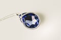 Luxurious blue sapphire jewel necklace