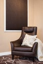 Luxurious brown leather armchair Royalty Free Stock Photo