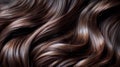 Luxurious brunette strands cascade elegantly, exuding sophistication and allure. Captivating close-up showcases healthy, well-