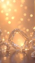 Golden Hour Diamond Ring Reflection with Bokeh Royalty Free Stock Photo