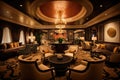 luxurious casino lounge with plush seating and lavish decor