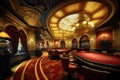luxurious casino, with rich colors and gold accents, bringing fortune and prosperity