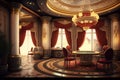 luxurious casino, with rich colors and gold accents, bringing fortune and prosperity