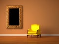 Luxurious chair with modern frame Royalty Free Stock Photo