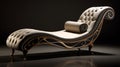 Luxurious Chaise Lounge With Realistic Detail And Metallic Finishes