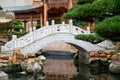 Luxurious Chinese classical garden garden scenery and ancient buildings