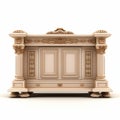 Luxurious Classical Decoration: Beige Ottoman Cabinet 3d Render