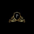 Luxurious Classy Letter P Logo Vector