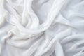 Luxurious closeup of crumpled pure white silk fabric cloth as elegant background and texture design Royalty Free Stock Photo