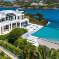 238 A luxurious coastal mansion with panoramic ocean views, infinity pool, and private beach access, offering the epitome of sea