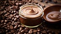 A luxurious coffee-infused skin cream, providing nourishment and rejuvenation
