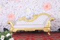 luxurious couch in a wedding Royalty Free Stock Photo