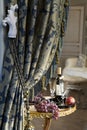 Luxurious curtain from woollen cloth with tassel