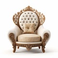 Luxurious 3d Render Of Expensive Throne Chair With Ottoman Turks