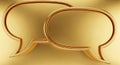 Golden Speech Bubbles - Communication Concept Royalty Free Stock Photo